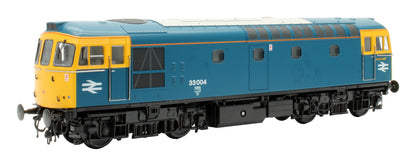 Pre-Owned 3313 Class 33 33004 BR Blue Full Yellow Ends Diesel Locomotive