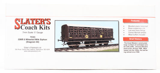Pre-Owned 7C03 GWR 6 Wheeled Milk Siphon (Diagram 4) - Unbuilt Kit