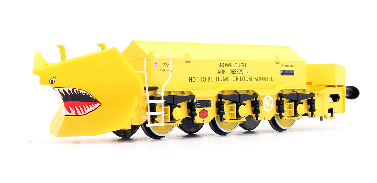 Pre-Owned H4-BH-004 Beilhack snow plough (ex Class 40) ZZA ADB965579 In BR Yellow 'Stratford Shark'