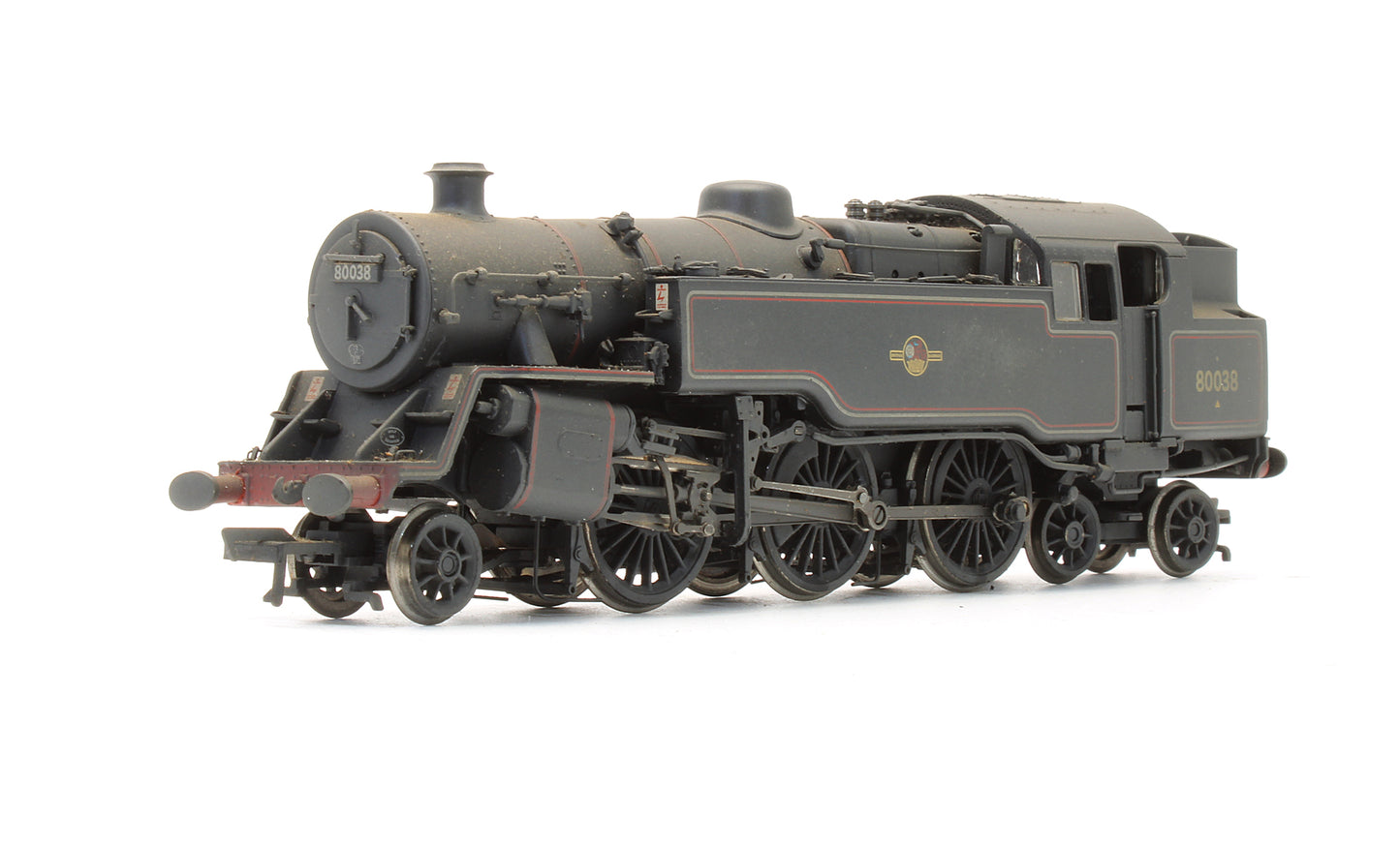 Pre-Owned BR Black Lined late Crest 4MT Standard Tank '80038' Steam Locomotive - Weathered