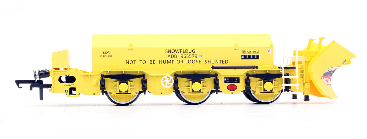 Pre-Owned H4-BH-004 Beilhack snow plough (ex Class 40) ZZA ADB965579 In BR Yellow 'Stratford Shark'