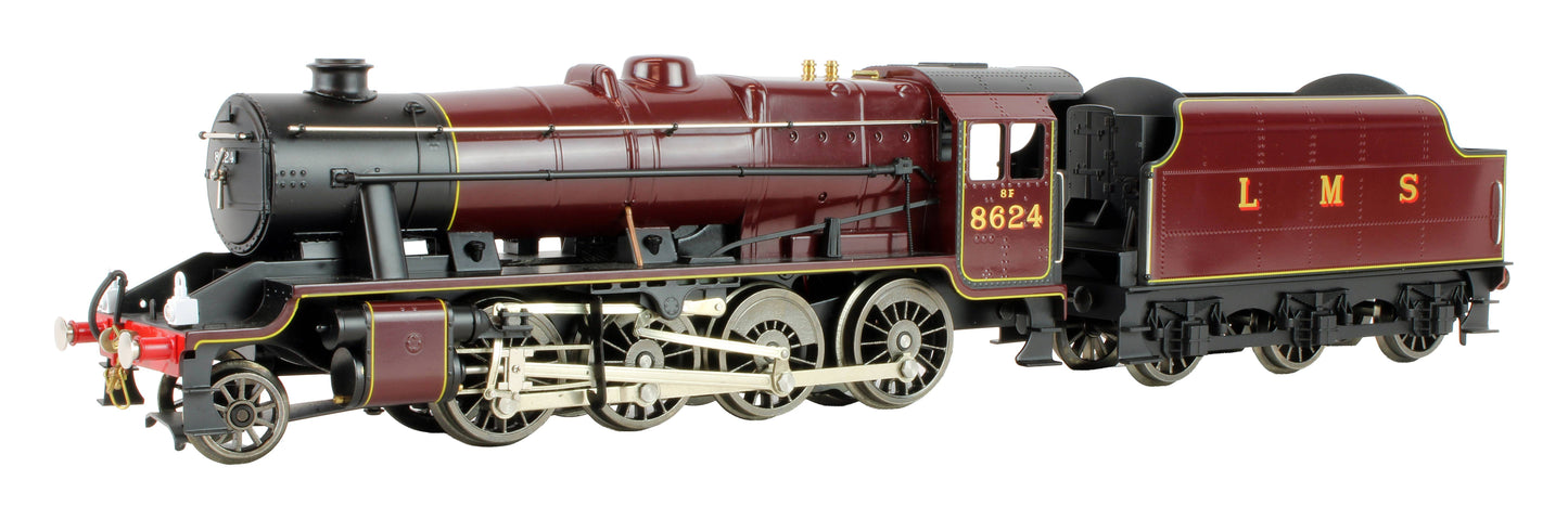 Pre-Owned E38A LMS Lined Maroon Class 8F 2-8-0 Tender '8624' Steam Locomotive