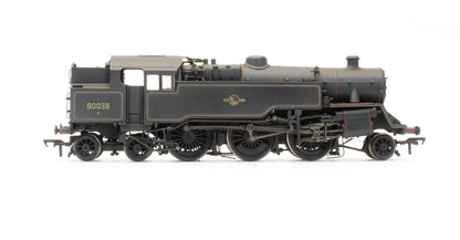Pre-Owned BR Black Lined late Crest 4MT Standard Tank '80038' Steam Locomotive - Weathered