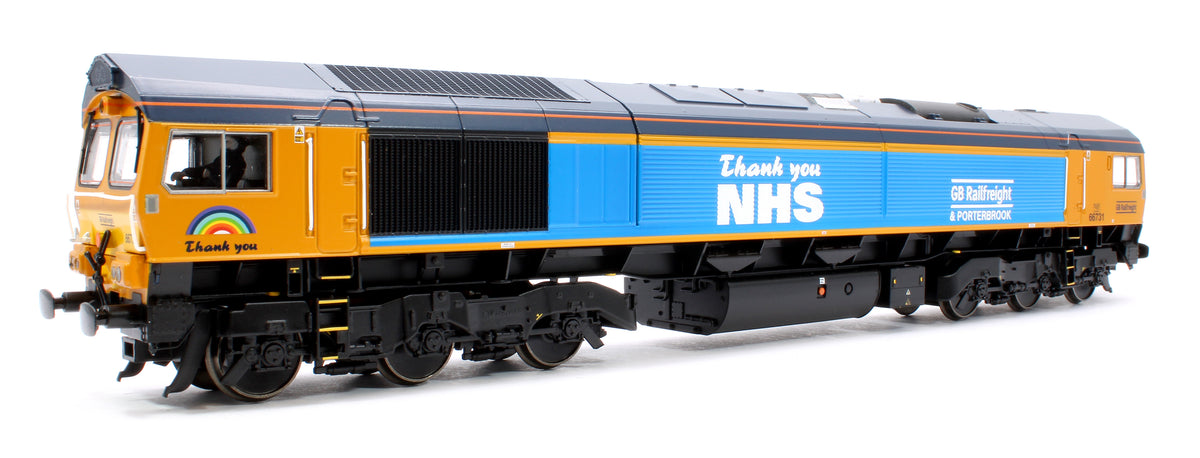 Pre-Owned Pride of Britain Class 66 731 'Thank You NHS' GBRf Train Pack - DCC Sound Fitted