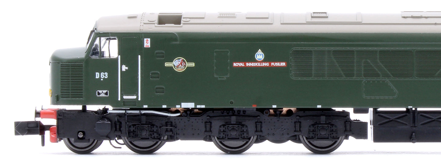 948603 Class 45 D63 "Royal Inniskilling Fusilier" BR Economy Green Diesel Locomotive - DCC Sound
