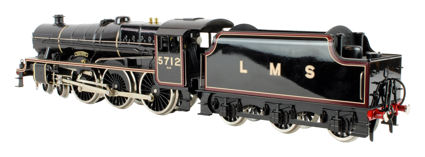 Pre-Owned E18J LMS Gloss Black Jubilee Class 4-6-0 Tender 5712 'Victory' Steam Locomotive
