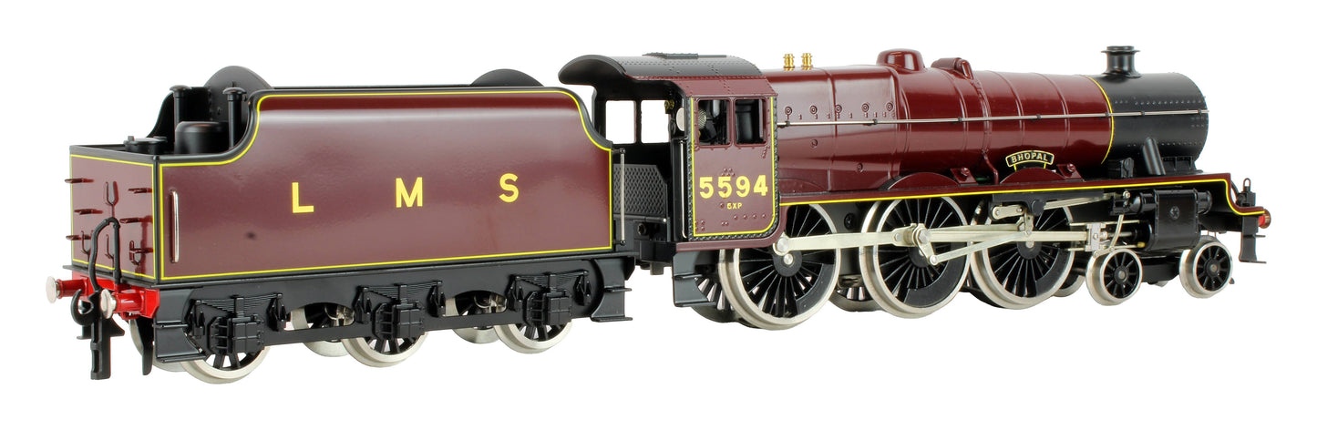 Pre-Owned E18C8 LMS Maroon Jubilee Class 4-6-0 'Bhopal' 5594 Steam Locomotive