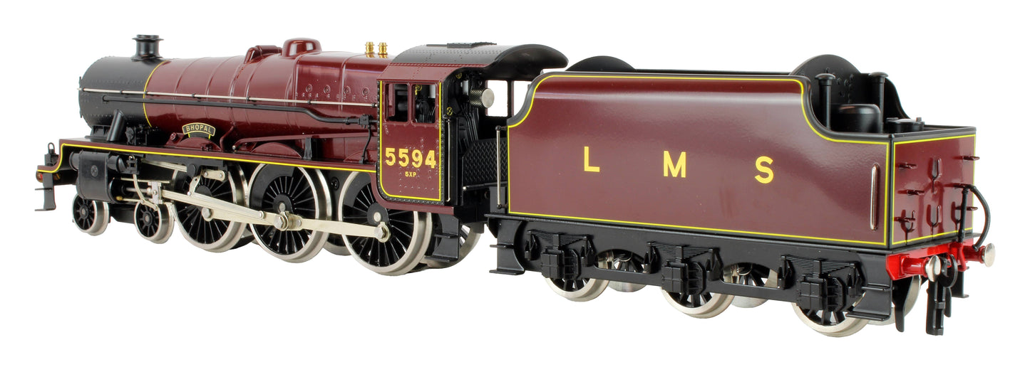 Pre-Owned E18C8 LMS Maroon Jubilee Class 4-6-0 'Bhopal' 5594 Steam Locomotive