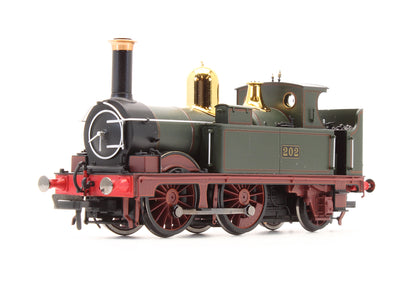 Pre-Owned 4S-517-001 GWR 517 Class 0-4-2 202 Lined G.W Green Red Frames Steam Locomotive