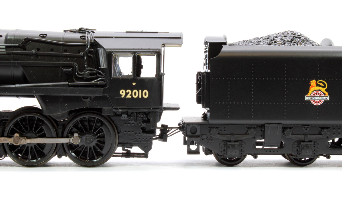 Pre-Owned BR Standard 9F with BR1F Tender 92010 BR Black (Early Emblem) - DCC Sound