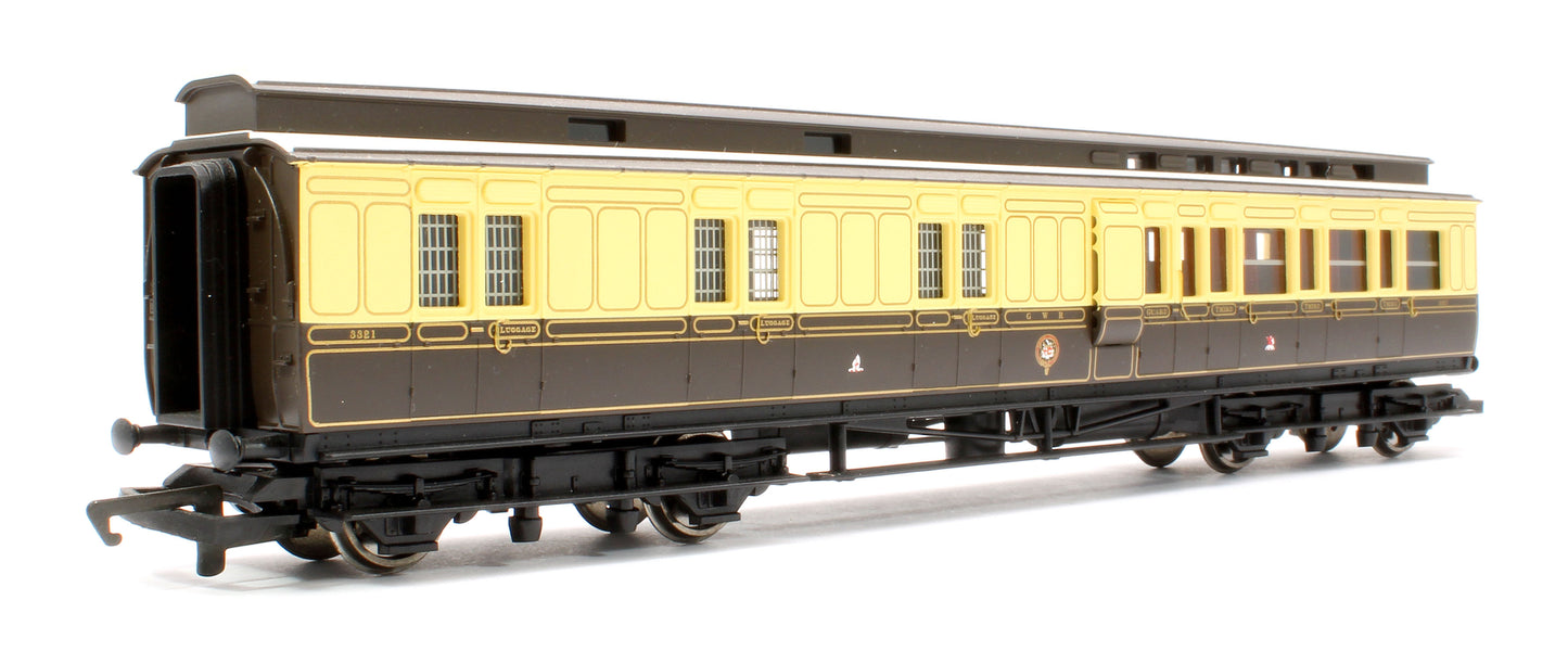 Pre-Owned GWR Chocolate & cream Composite Brake Coach No.3321