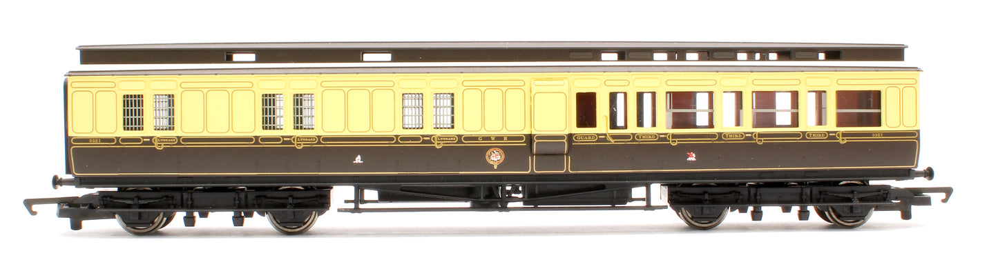 Pre-Owned GWR Chocolate & cream Composite Brake Coach No.3321
