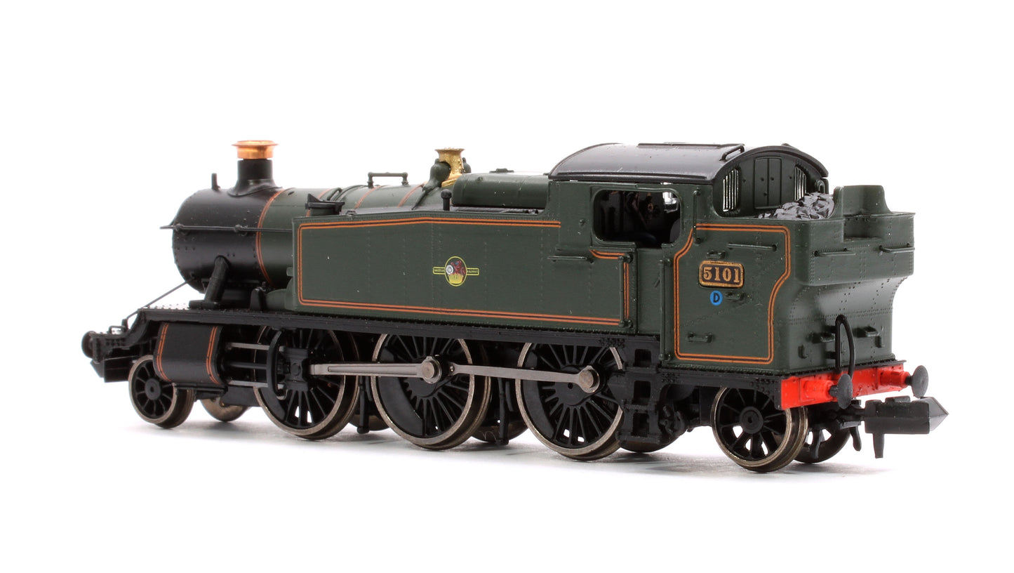 Class 5101 Large Prairie British Railways BR Lined Green (Late Crest) 2-6-2 Tank Locomotive No.5101