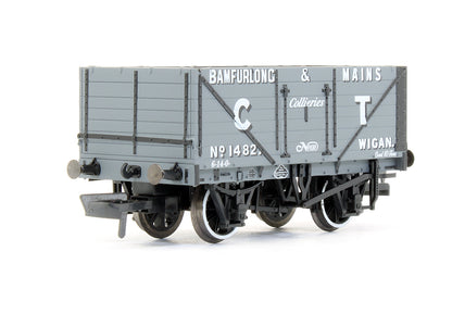 Pre-Owned 'Bamfurlong & Mains Collieries Wigan' No.1482 - 7 Plank Mineral Wagon