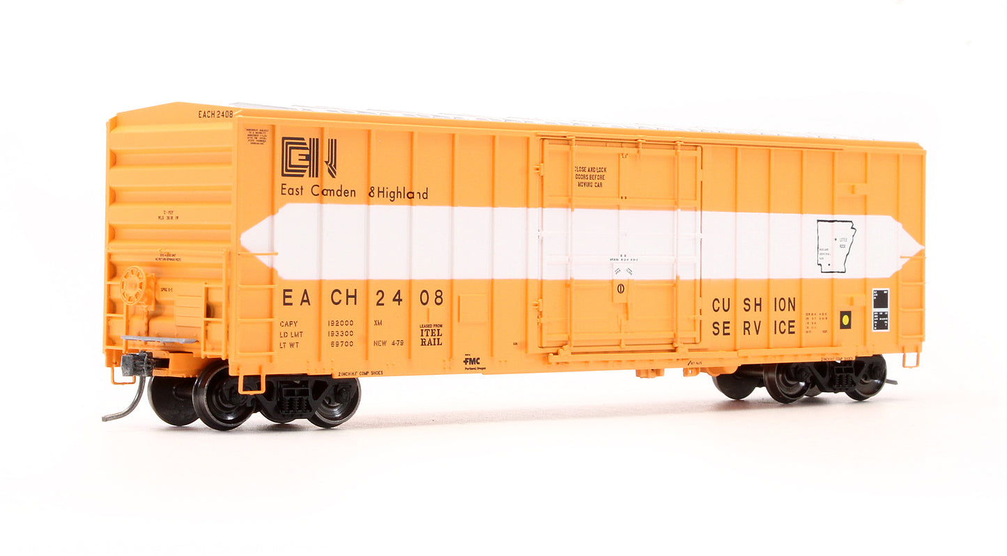Pre-Owned EE-1851-1 East Camden & Highland FMC 5327 Box Car With 12' Plug Door Each - Road #2408