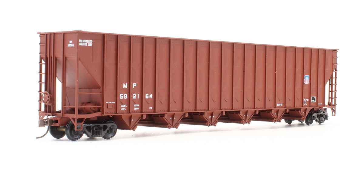 Pre-Owned 932-25684 Greenville 7,000 Cubic Foot Wood Chip Hoppers Union Pacific - 2 Pack