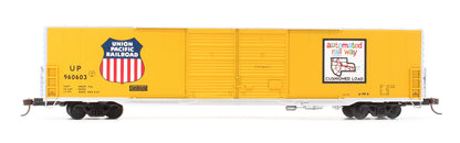 Pre-Owned 932-23583 Pullman Standard 60' Auto Box Cars Double Door Union Pacific - 2 Pack