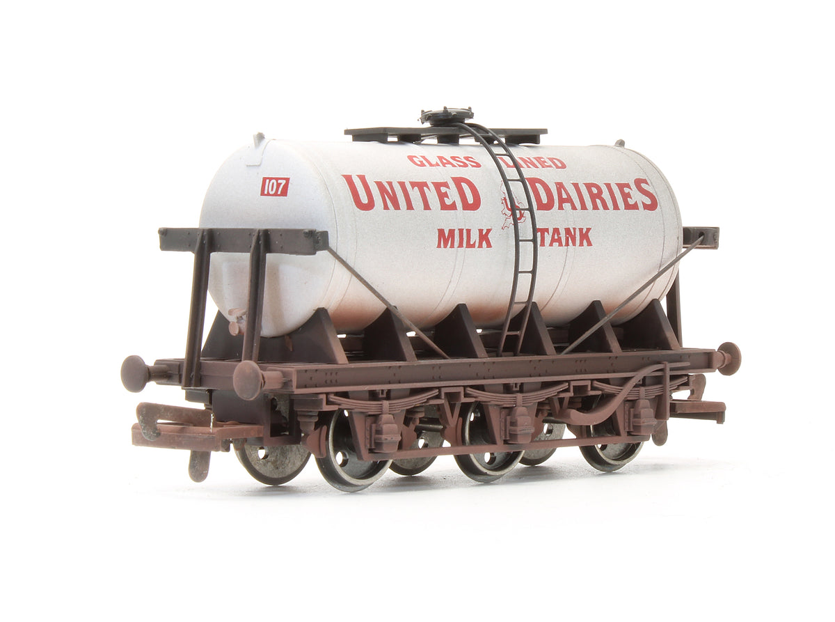 Pre-Owned Six Wheeled Milk Tank Wagon 'United Dairies' - Weathered - Special Edition