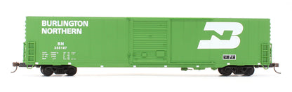 Pre-Owned 932-23557 Pullman Standard 60' Auto Box Cars Single Door Burlington Northern - 2 Pack