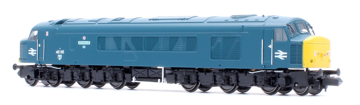 Class 45 45115 "Apollo" BR Blue BR Blue With Sealed Beam & Hight Intensity Headlights Diesel Locomotive - DCC Sound