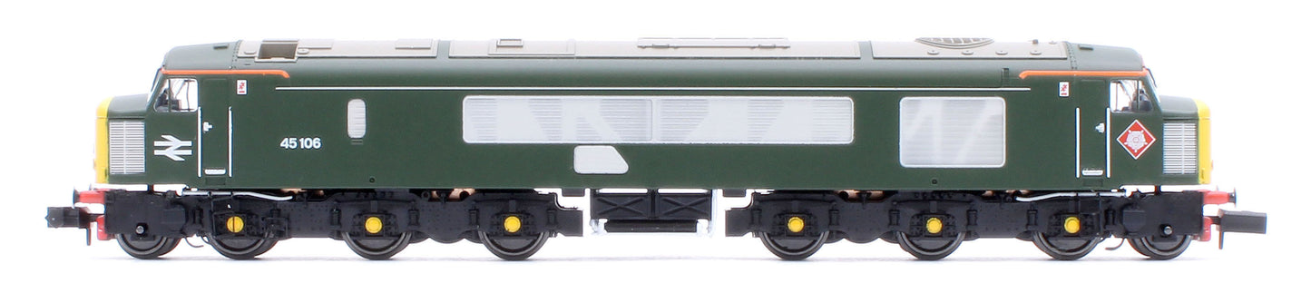 948612 Class 45 45106 Heritage BR Green With Sealed Beam & Hight Intensity Headlights Diesel Locomotive - DCC Sound