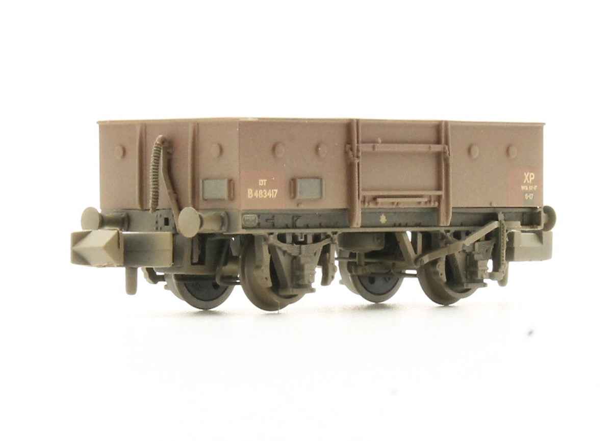 Pre-Owned 13 Ton High Sided Steel Wagon (Chain Pockets) BR Bauxite (Early) No.483417 - Weathered