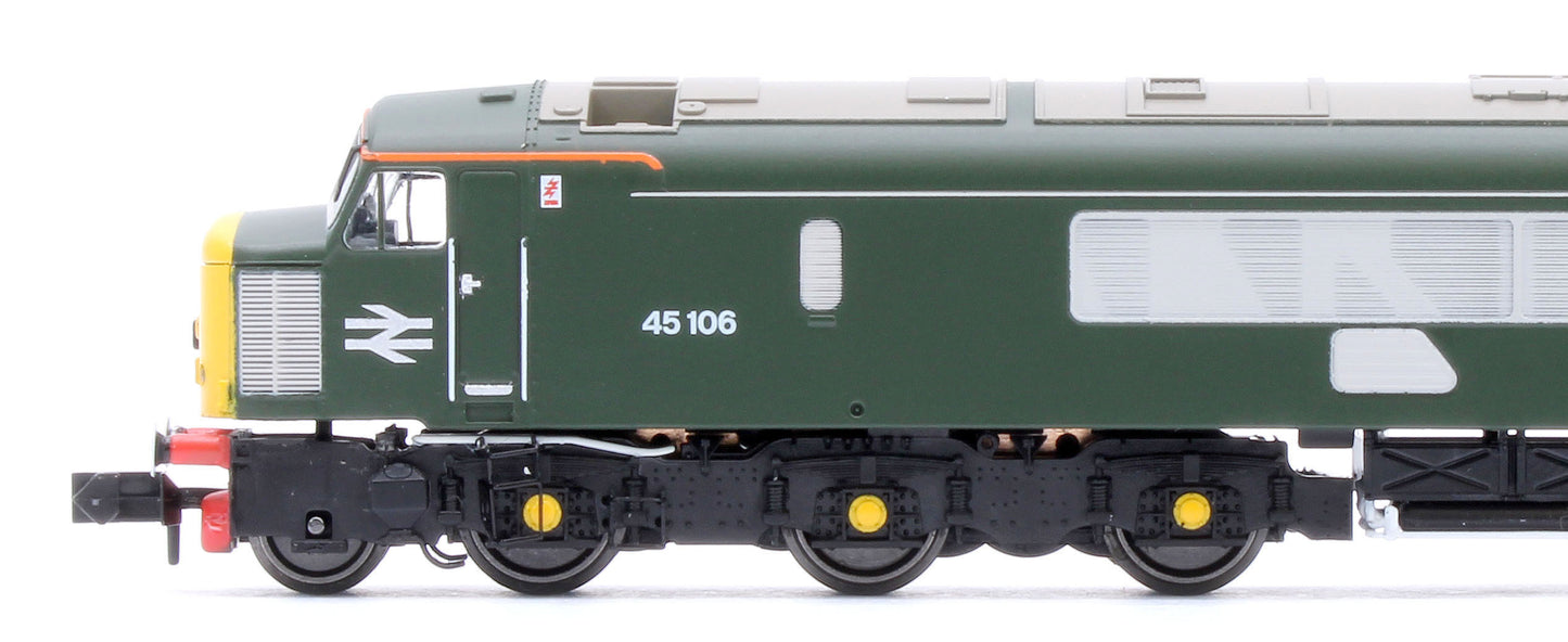 948612 Class 45 45106 Heritage BR Green With Sealed Beam & Hight Intensity Headlights Diesel Locomotive - DCC Sound
