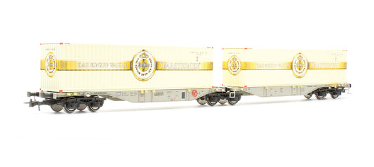 Pre-Owned Container Car SGGMRSS 90 AAE / Warsteiner 709-2 Two 40ft Containers