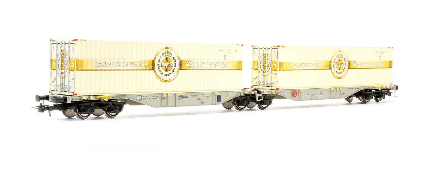 Pre-Owned Container Car SGGMRSS 90 AAE / Warsteiner 709-2 Two 40ft Containers