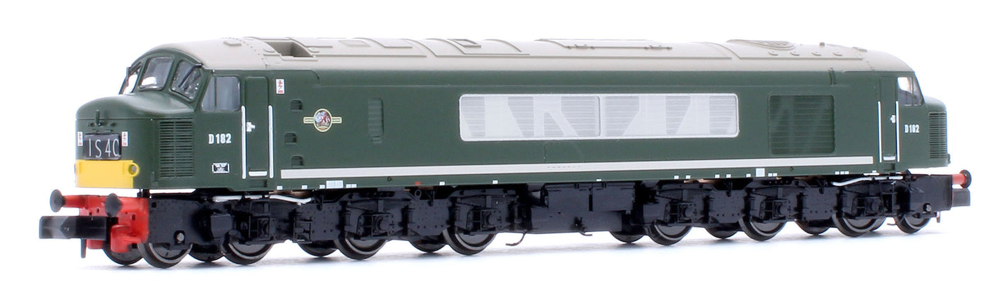 Class 46 D182 BR Green With Small Yellow Panels Diesel Locomotive - DCC Sound