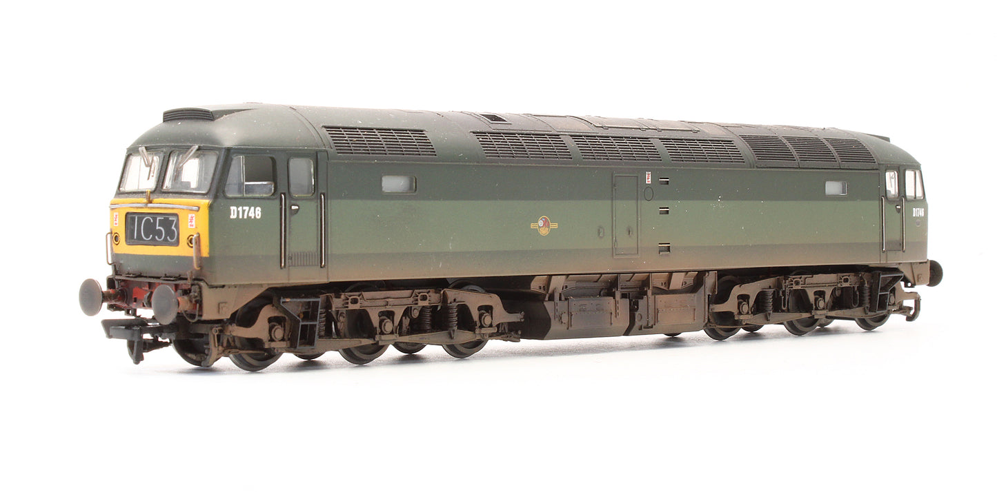 Pre-Owned Class 47 Diesel D1746 BR Two Tone Green Diesel Locomotive - DCC Sound Fitted - Custom Weathered