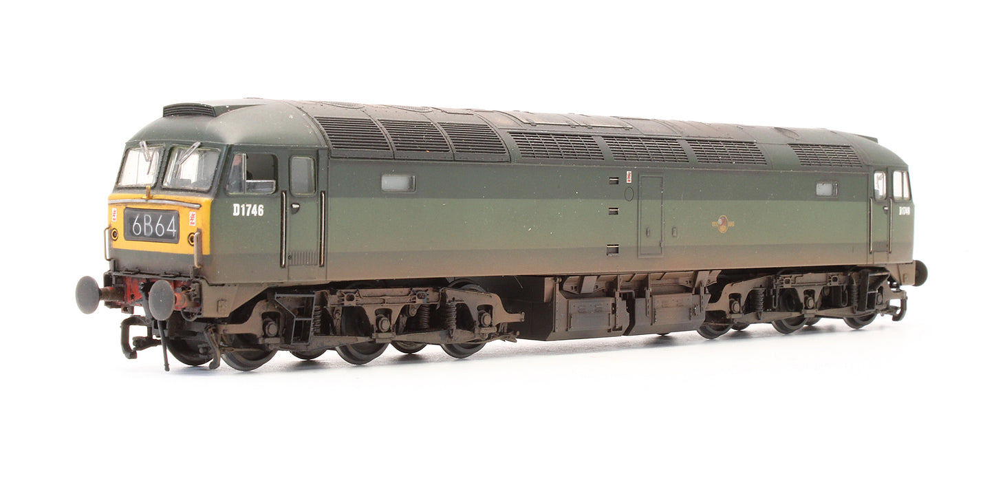Pre-Owned Class 47 Diesel D1746 BR Two Tone Green Diesel Locomotive - DCC Sound Fitted - Custom Weathered