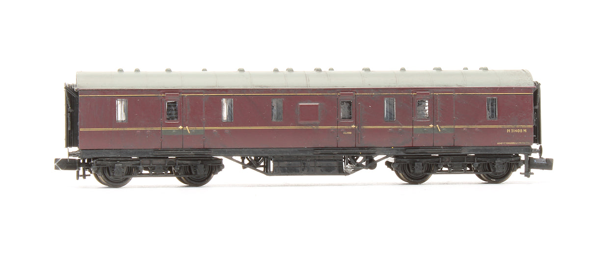 Pre-Owned 50ft EX-LMS Full Brake Coach BR Maroon 'M 31408 M' - Custom Weathered