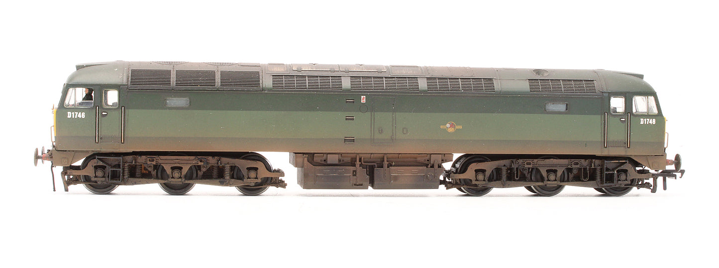 Pre-Owned Class 47 Diesel D1746 BR Two Tone Green Diesel Locomotive - DCC Sound Fitted - Custom Weathered