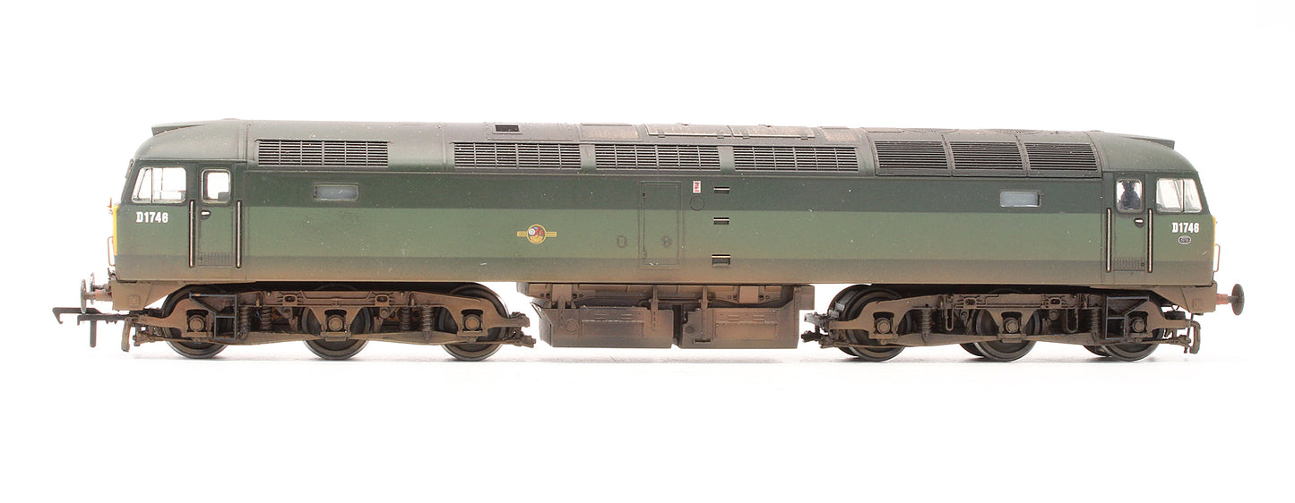 Pre-Owned Class 47 Diesel D1746 BR Two Tone Green Diesel Locomotive - DCC Sound Fitted - Custom Weathered