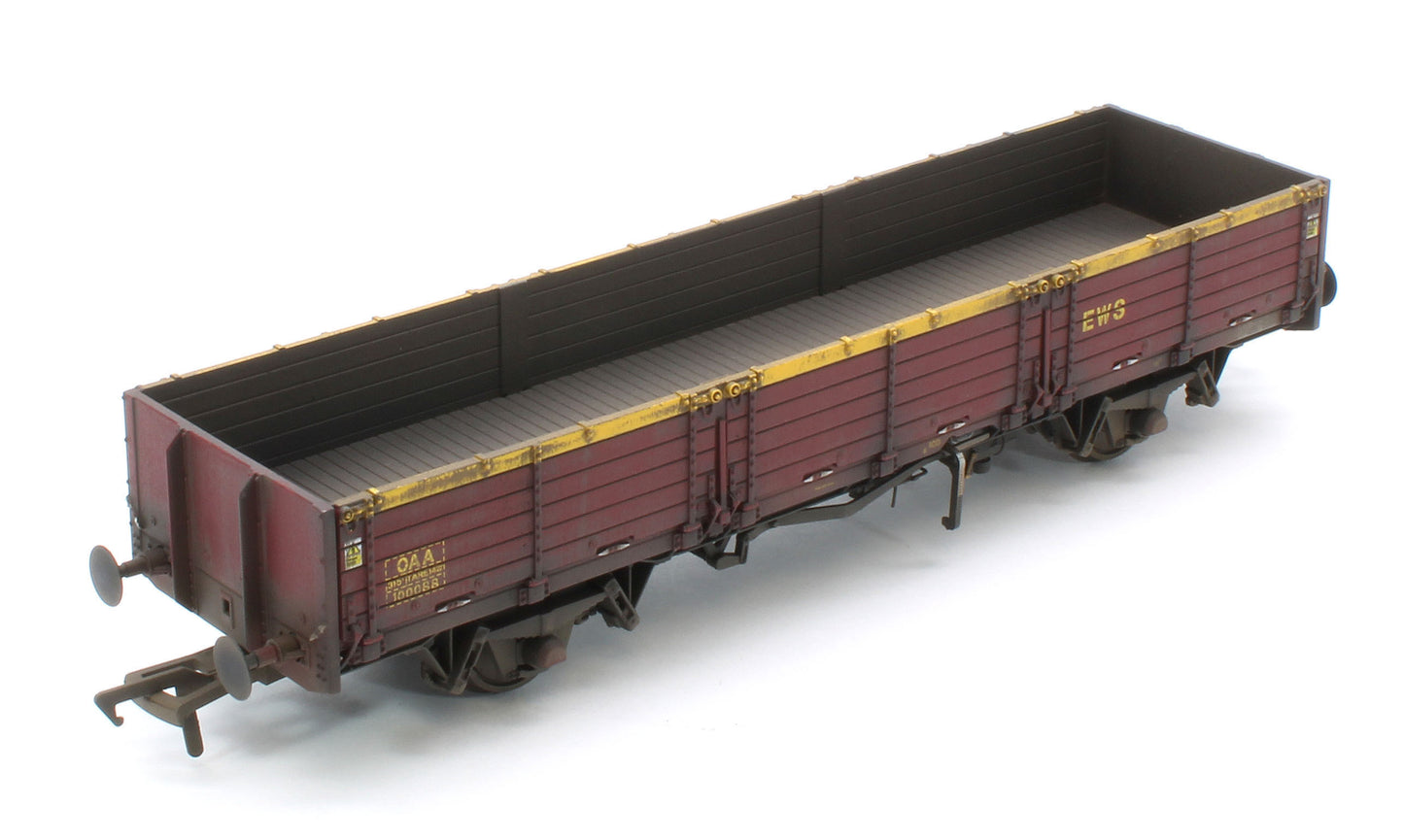 915017W Bespoke Weathered BR ‘Open AB’ OAA Wagon No. 100088, EWS Maroon