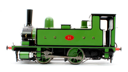 L&SWR B4 0-4-0T Lined Green 91 - Steam Tank Locomotive