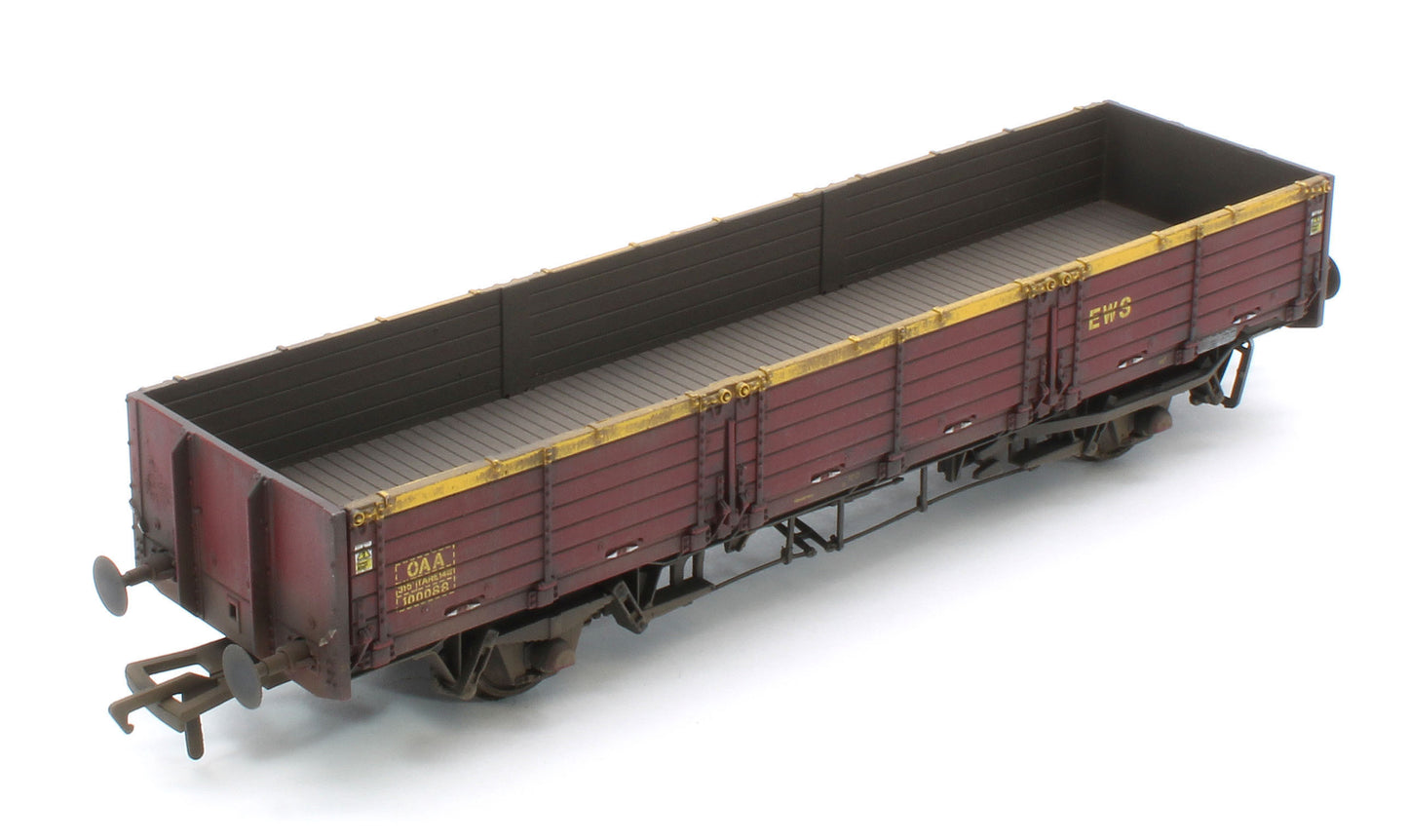 915017W Bespoke Weathered BR ‘Open AB’ OAA Wagon No. 100088, EWS Maroon