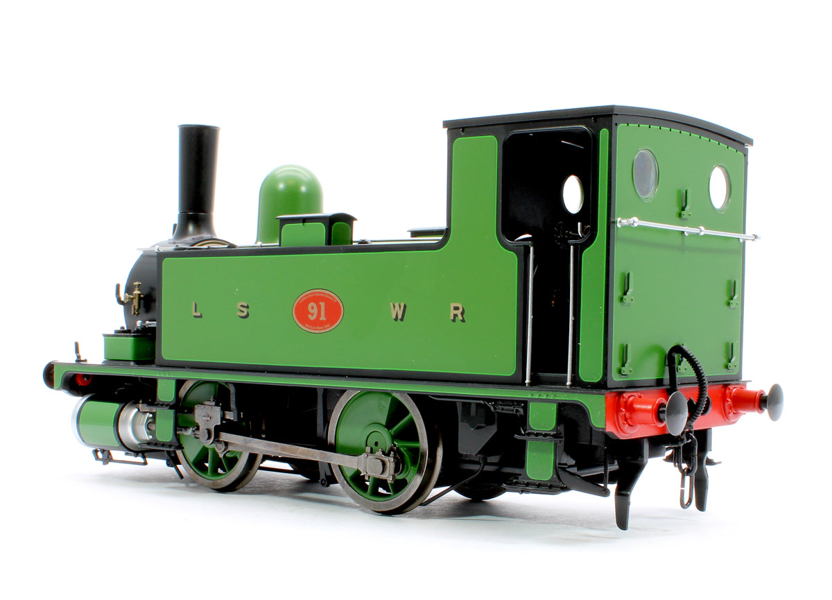 L&SWR B4 0-4-0T Lined Green 91 - Steam Tank Locomotive