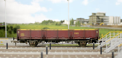 915017W Bespoke Weathered BR ‘Open AB’ OAA Wagon No. 100088, EWS Maroon