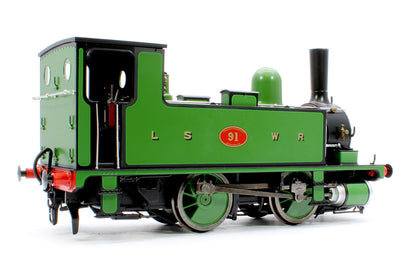 L&SWR B4 0-4-0T Lined Green 91 - Steam Tank Locomotive - Sound Fitted