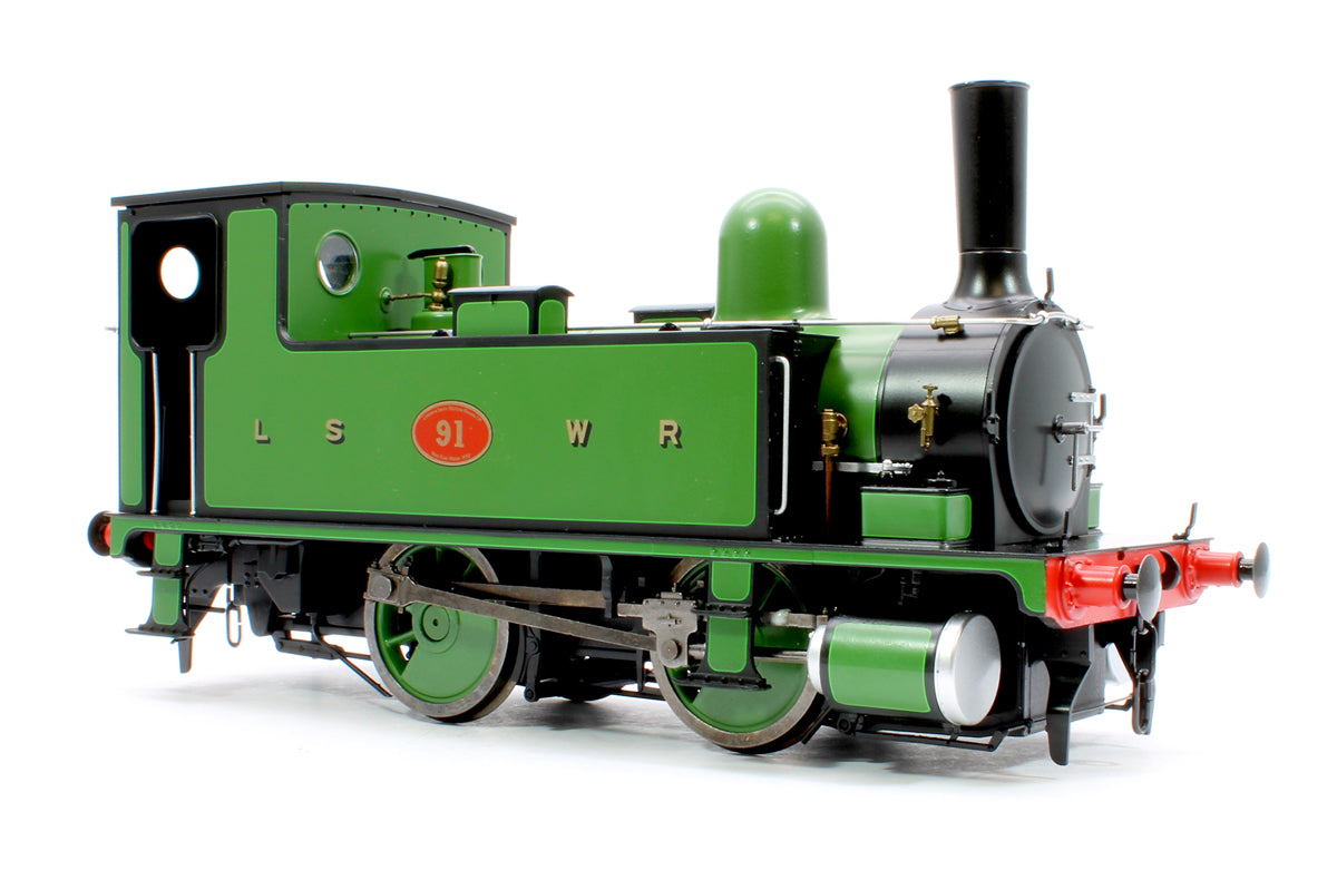 L&SWR B4 0-4-0T Lined Green 91 - Steam Tank Locomotive