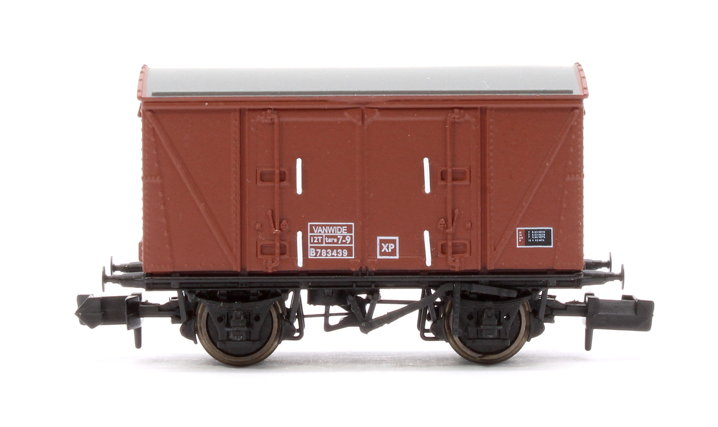 Set of 3 BR 12T Vanwide Ventilated Vans, BR Bauxite (Late)