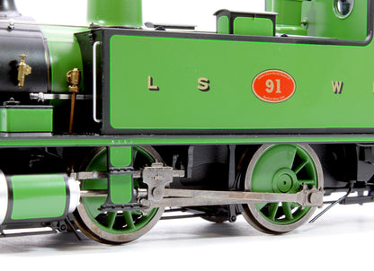 L&SWR B4 0-4-0T Lined Green 91 - Steam Tank Locomotive - DCC Fitted