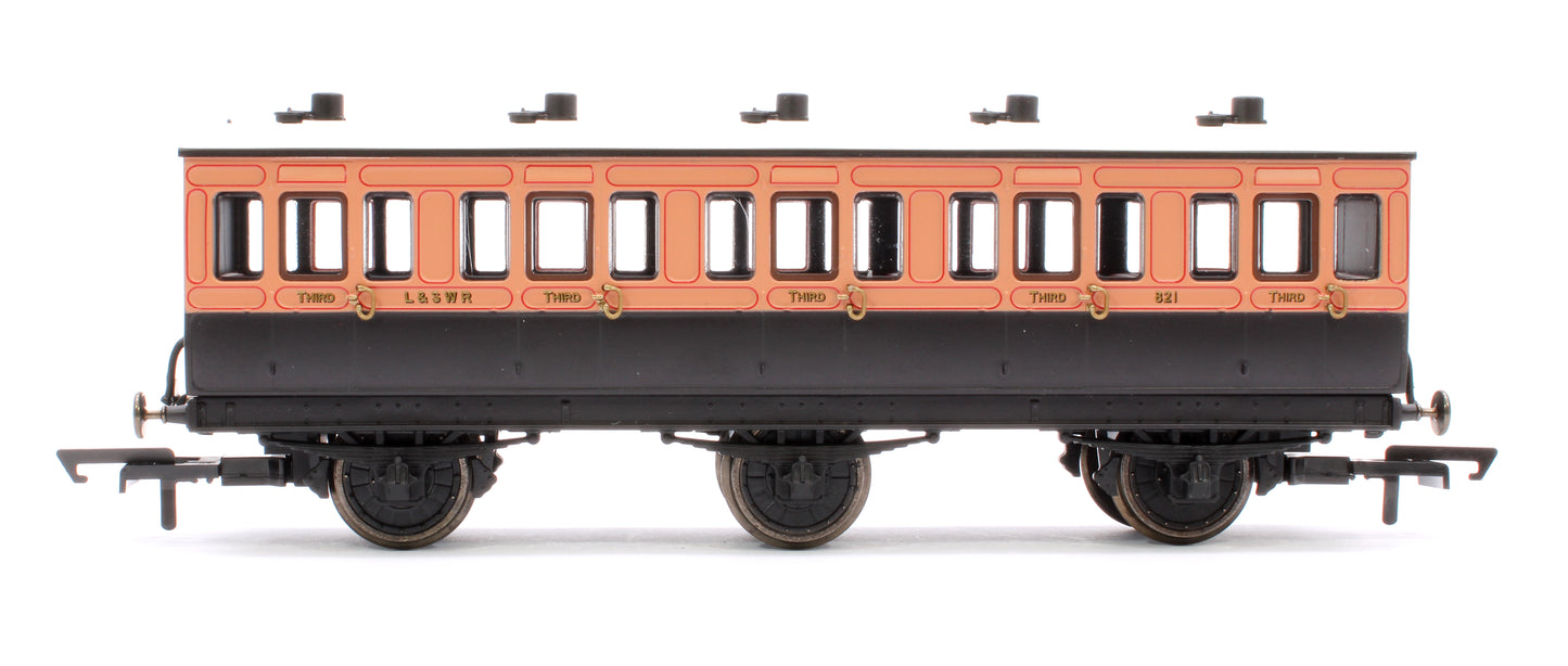 6 Wheel Coach 3rd Class LSWR 821