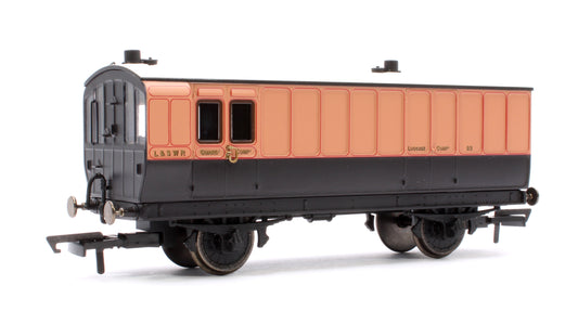 Pre-Owned 4 Wheel Coach Passenger Brake LSWR Brown No.82