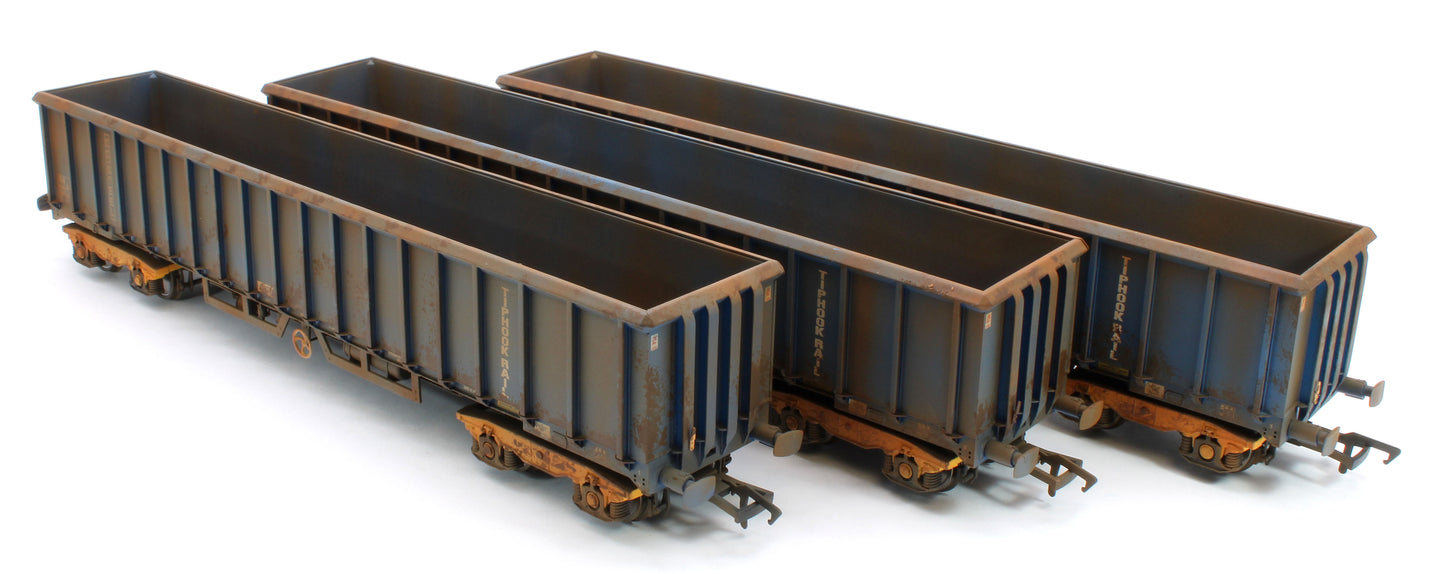 JXA01 TP(A)W Bespoke Weathered Set of 3 JXA Bogie Scrap Wagons