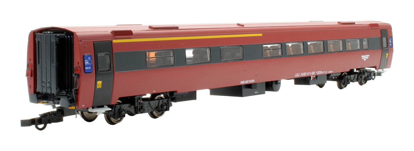 Pre-Owned NMJT 120.103 NSB AB7 1st/2nd Class Passenger Coach '24703'