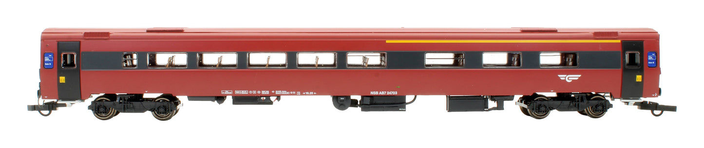 Pre-Owned NMJT 120.103 NSB AB7 1st/2nd Class Passenger Coach '24703'