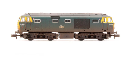 Pre-Owned ND084Q Hymek D7005 BR Blue Full Yellow Ends Diesel Locomotive - Custom Weathered